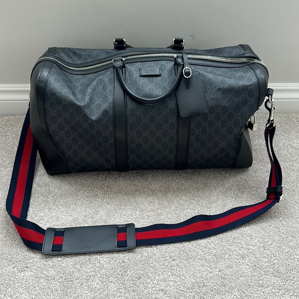 GUCCI BLACK CARRY ON DUFFLE - AUTHENTIC